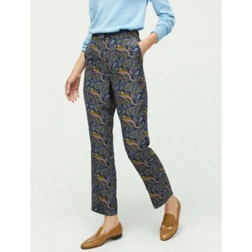 J. Crew Easy Pant in Botanical Cheetah🐆Print